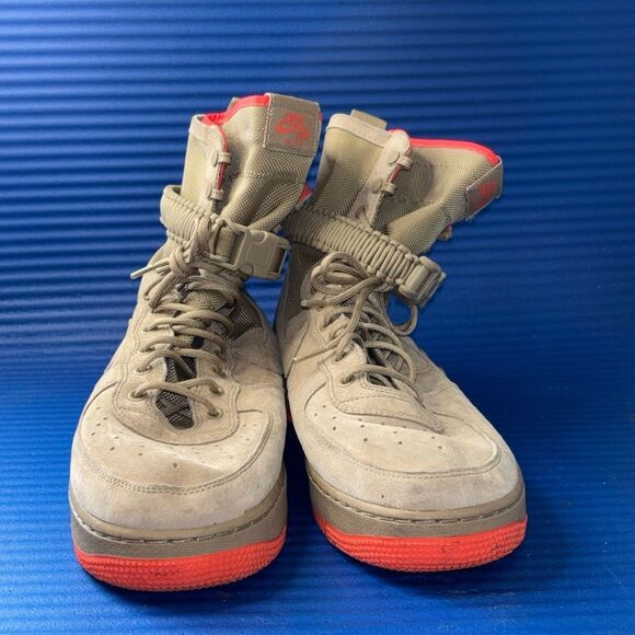 Size 13- Men’s Nike Special Force AF1 Khaki Sneaker Boots RARE 864024-205 - Picture 3 of 8